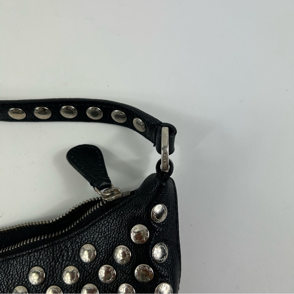 Rare Prada Vintage Antic Stud-Embellished Pochette - Picture 7 of 11
